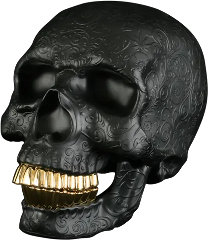  Cradle To The Grave Ssur Kidrobot Skull Png Gold Teeth Png