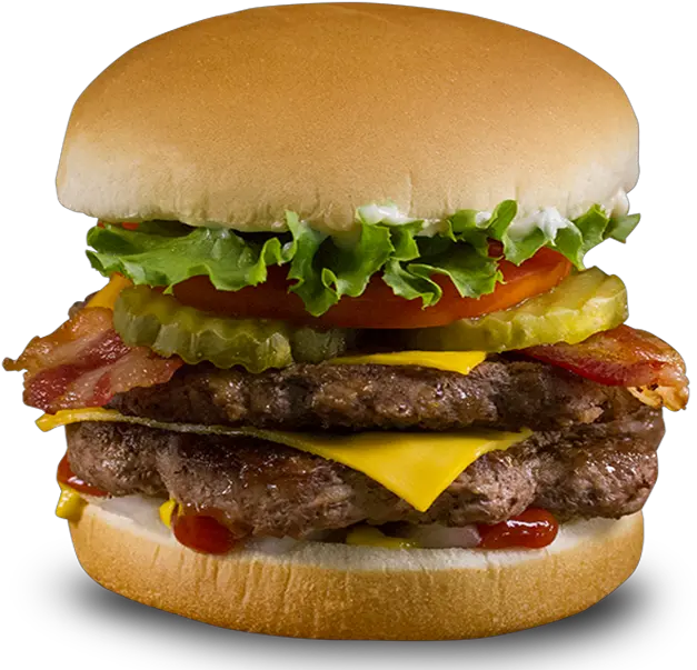  Bacon Double Cheeseburger Straight Sneaky Peteu0027s Hotdogs Cheeseburger Png Cheeseburger Png