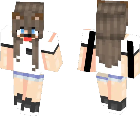  Casual Dog Filter Girl Minecraft Skin Casual Dog Filter Minecraft Png Transparent Dog Filter