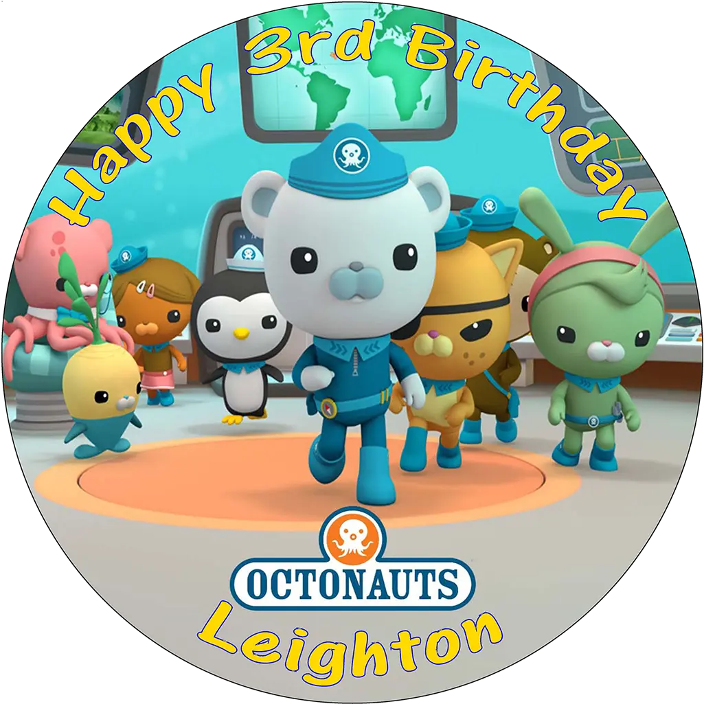  Round Printed Birthday Cake Topper Octonauts Cake Toppers Png Octonauts Logo