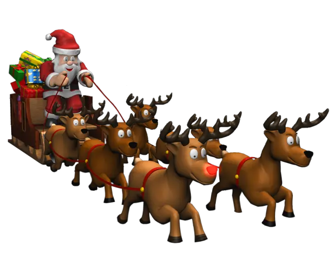  Santa Sleigh Png Picture Santa Claus And Rudolph Png Png Sleigh Png