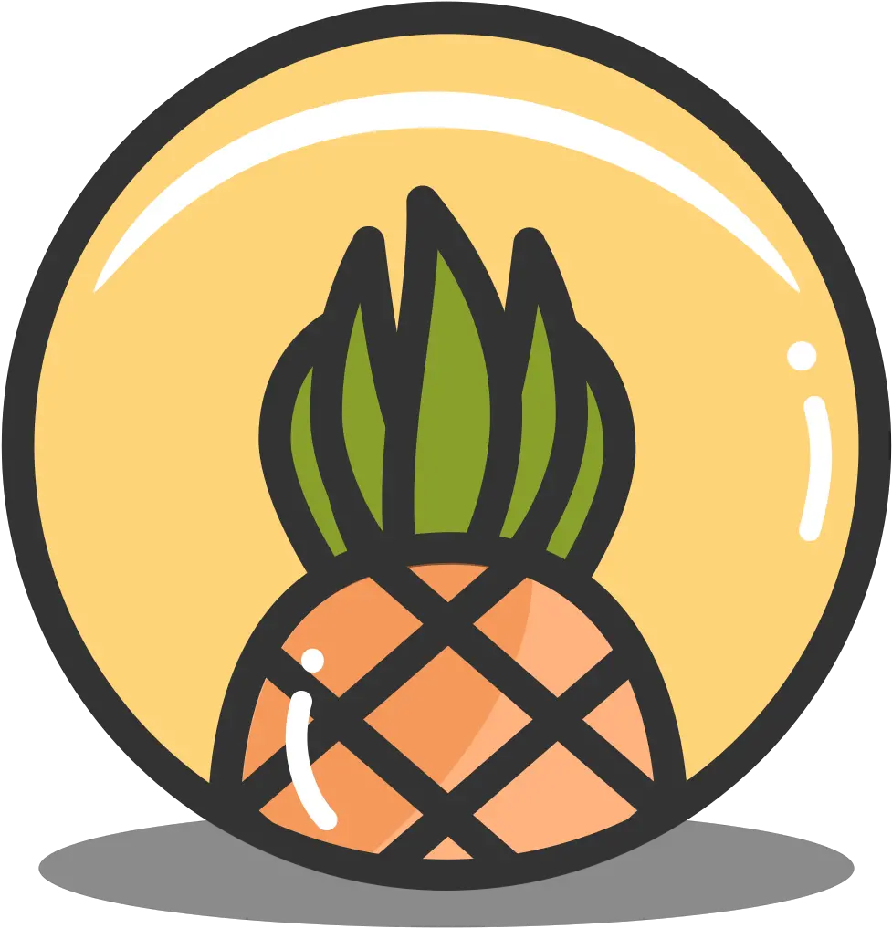  Button Pineapple Icon Splash Of Fruit Iconset Alex T Design Pentagramm Animal Crossing Png Splash Emoji Png