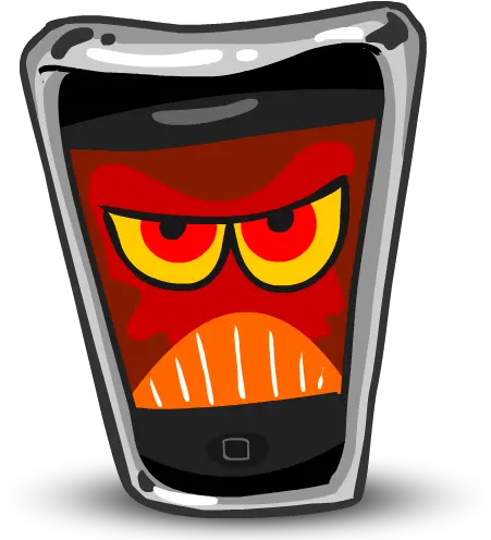  Cell Phone Smartphone Mobile Angry Iphone Icon Iphone Png Cartoon Phone Png