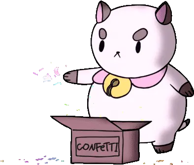  Top Throws Confetti Stickers For Bee Puppycat Happy Birthday Png Transparent Confetti Gif