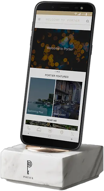  Luxury Hotel Guest Engagement Portier Technologies Home Portier Technologies Png Samsung Phone Png