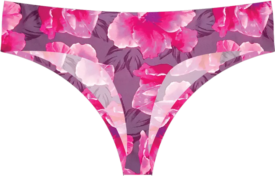  Floral Seamless Thong Flower Panties Png Thong Png