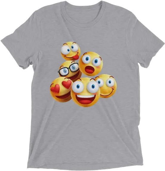  Funny Smiley Faces Emojis Short Sleeve T Shirt Png Smiley Face Emoji Transparent