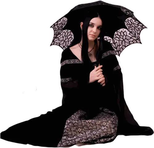  Gothic Girl With Umbrella Sitting Png Official Psds Girl Girl Sitting Png