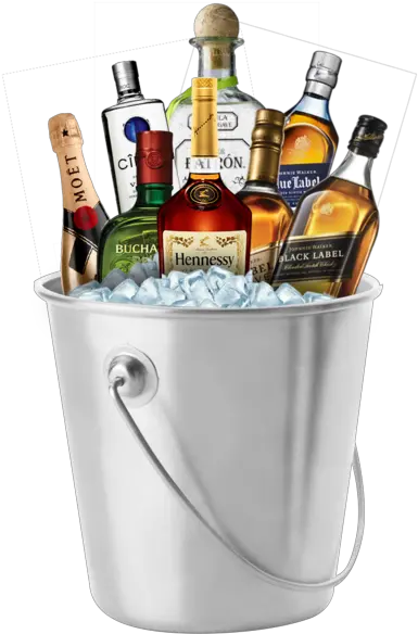  Bottles Hd Hennessy In Ice Bucket Png Beer Bucket Png