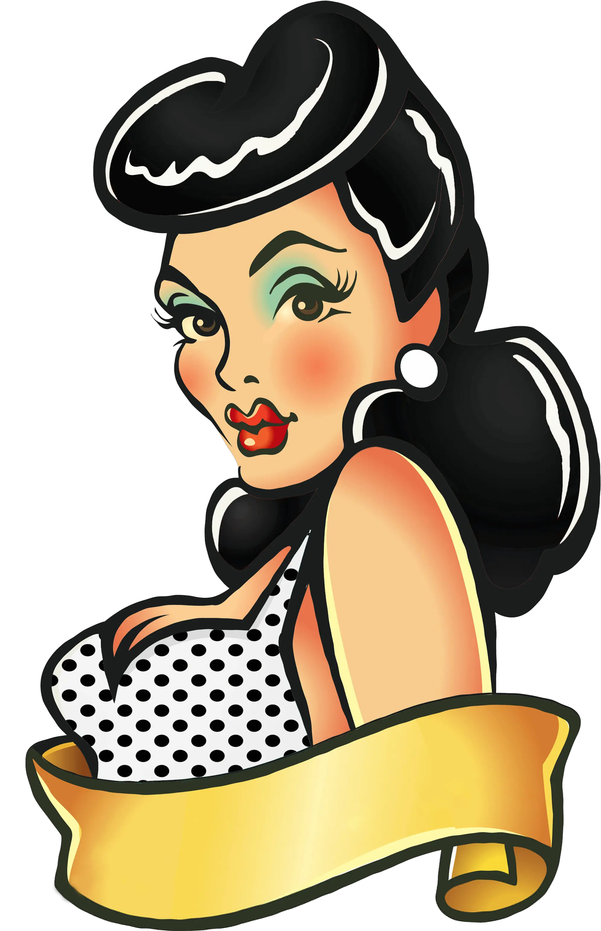  Pinup Vector Rockabilly Girl Pin Up Girl Clipart Png Paige Png