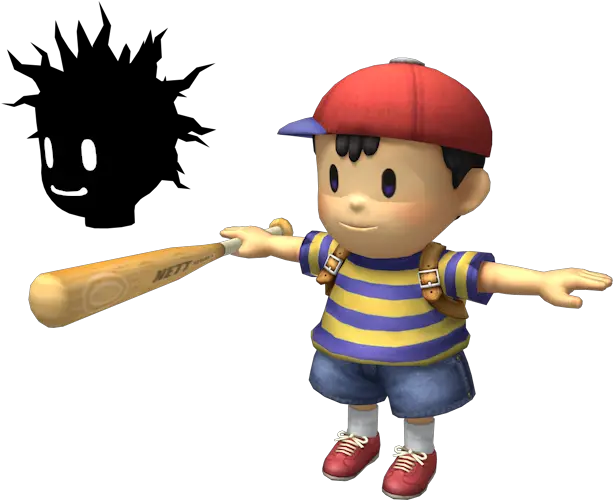  Wii Black Ness Super Smash Bros Png Ness Png