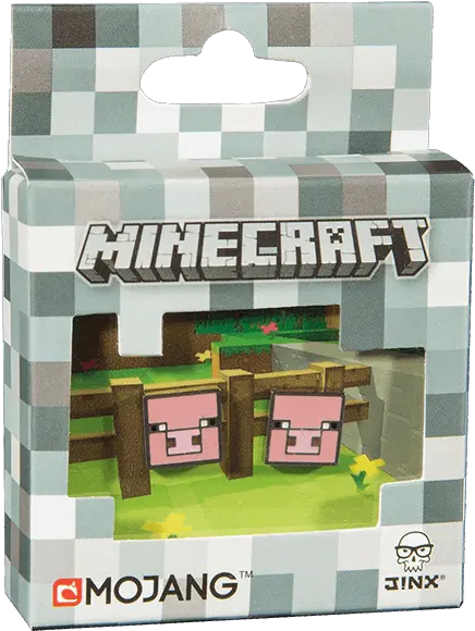  Minecraft Pig Stud Earrings Minecraft Earrings Png Minecraft Pig Png