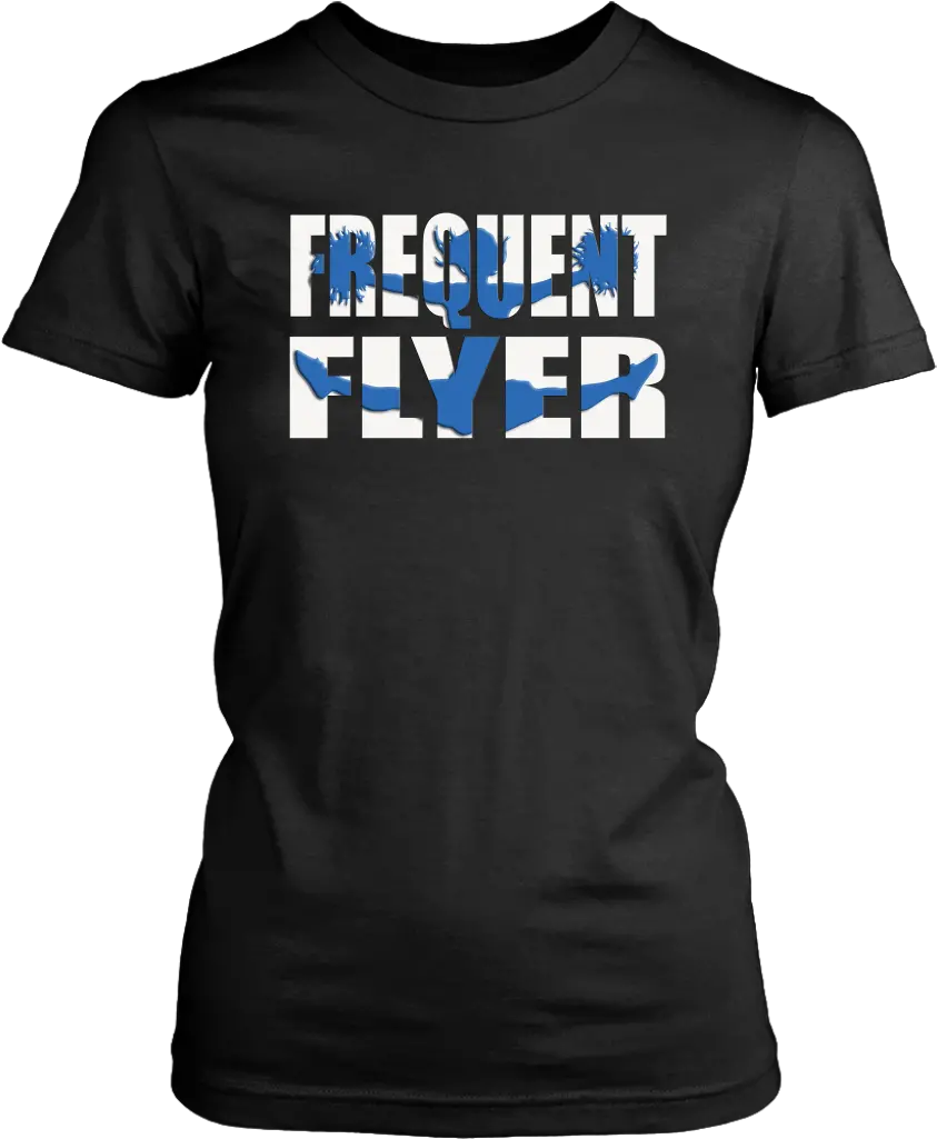  Frequent Flyer Cheer T Shirt Blue Cheerleading Active Shirt Png Cheer Png