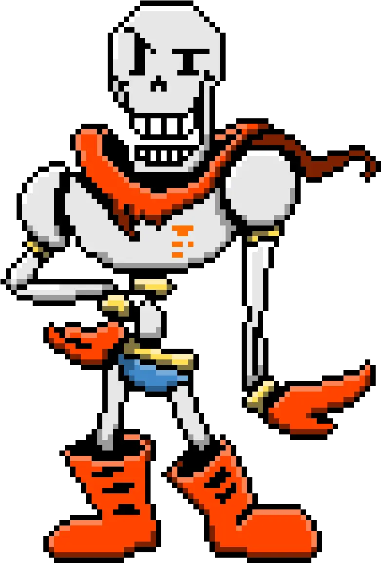  Papyrus Sprite Transparent Png Papyrus Colored Battle Sprite Papyrus Png