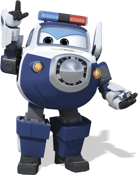  Paul The Police Airplane Robot Transparent Png Stickpng Super Wings Coloring Pages Robot Transparent