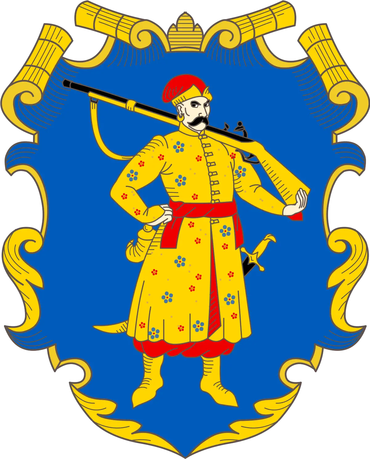  Cossack With Musket Wikipedia Cossack Coat Of Arms Png Musket Png