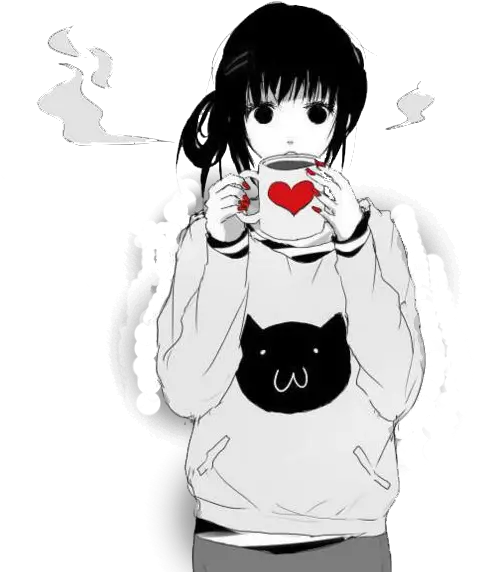  Cool Anime Png Anime Girl With Hot Chocolate Cool Png Images