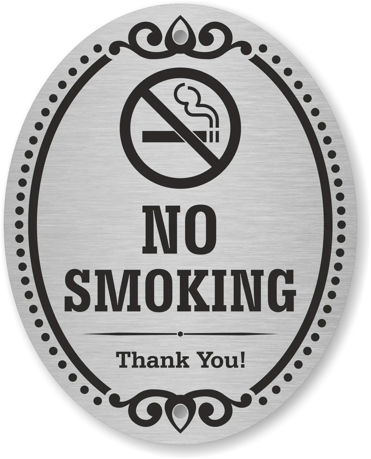  No Smoking Thank You Diamondplate Door Sign Sku Dp 0133 No Soliciting Png Smoking Icon