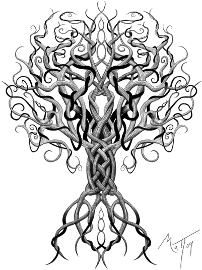  Celtic Tattoos Png Transparent Images All Yggdrasil Tattoo Celtic Knot Transparent Background