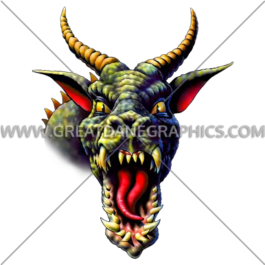  Dragon Head Front Production Ready Artwork For T Shirt Illustration Png Dragon Head Png