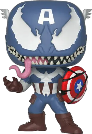  Funko Pop Marvel Venomized Captain America Bobblehead 364 Png Captain America Comic Png