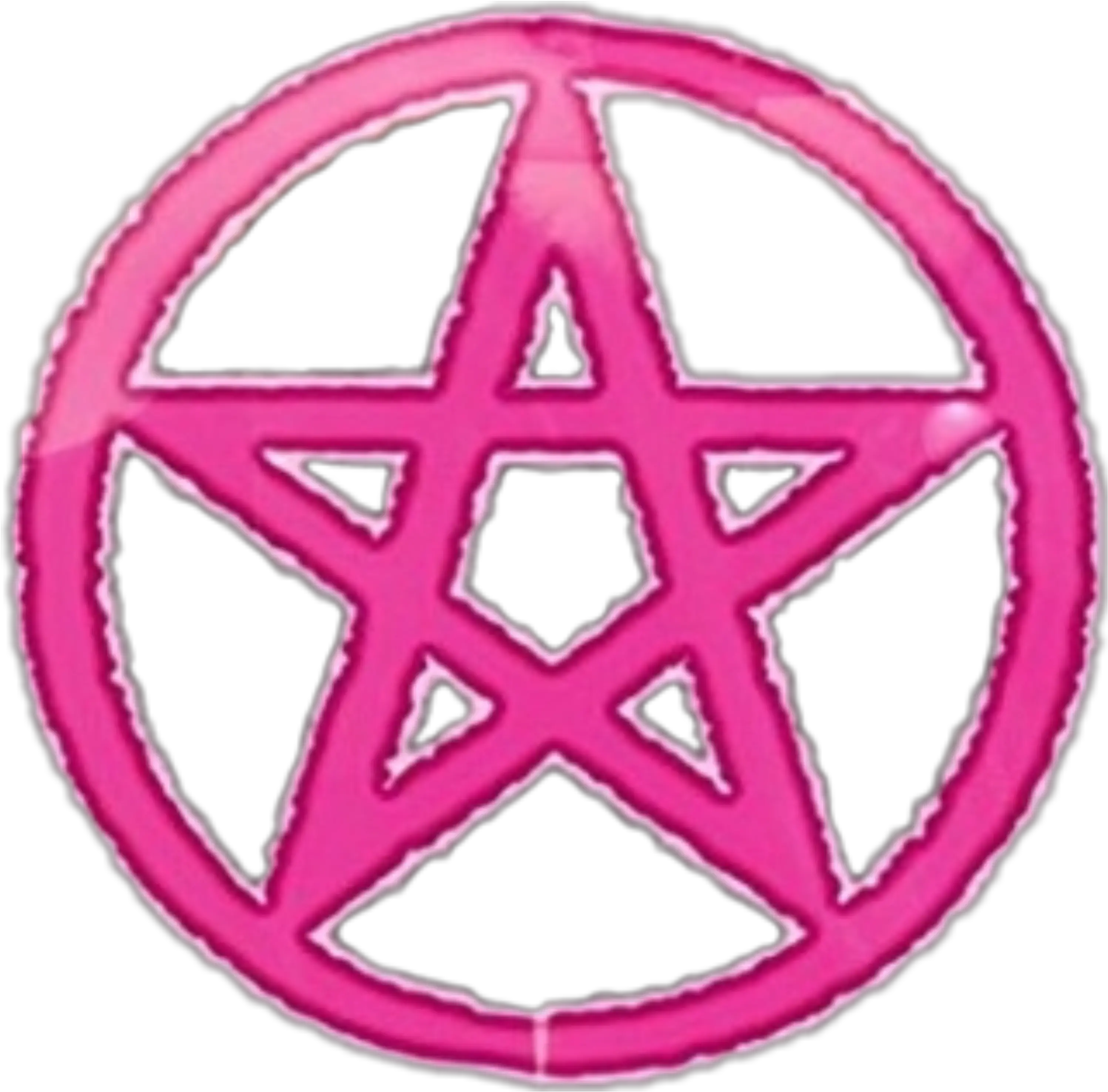  Pink Pentagram Sticker By Bby B Png Pentagram Png