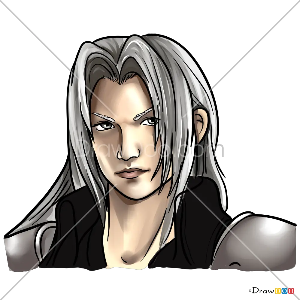  How To Draw Sephiroth Portrait Final Fantasy Cartoon Png Sephiroth Png