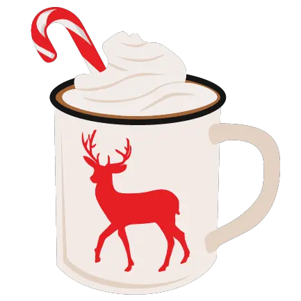  Reindeer Hot Cocoa Svg Cuts Scrapbook Transparent Deer Silhouette Png Hot Cocoa Png