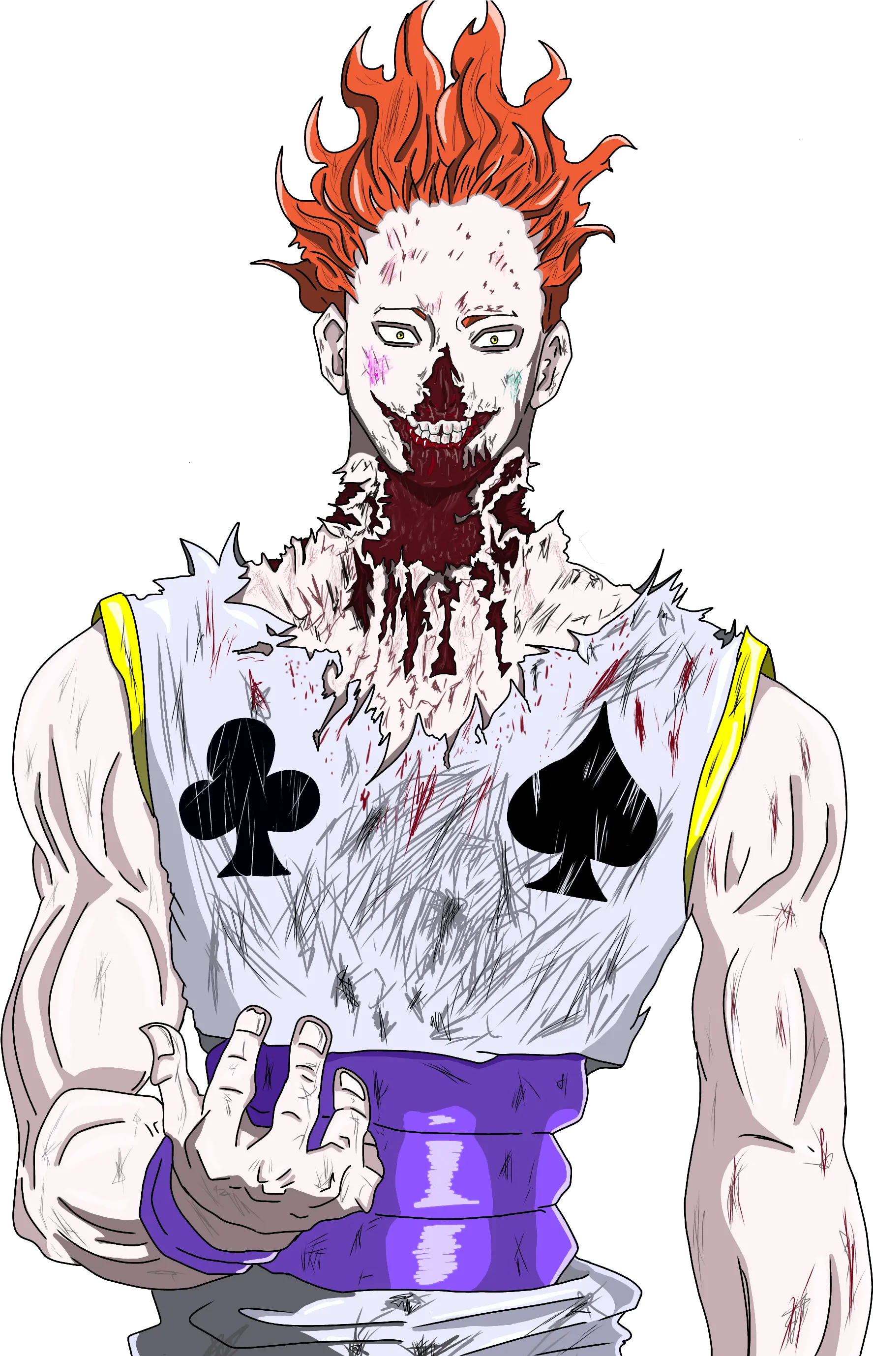  Hisoka Morou After Fight With Chrollo Chrollo Png Transparent Hisoka Png