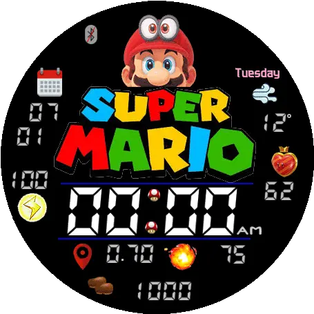  Super Mario By Asoo Amazfit Gtr Amazfit Xiaomi Honor Circle Png Super Mario Transparent