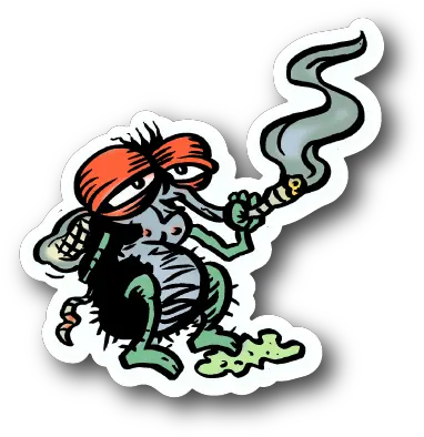  Fly Smoking Weed Sticker Fly Smoking A Joint Png Weed Smoke Png