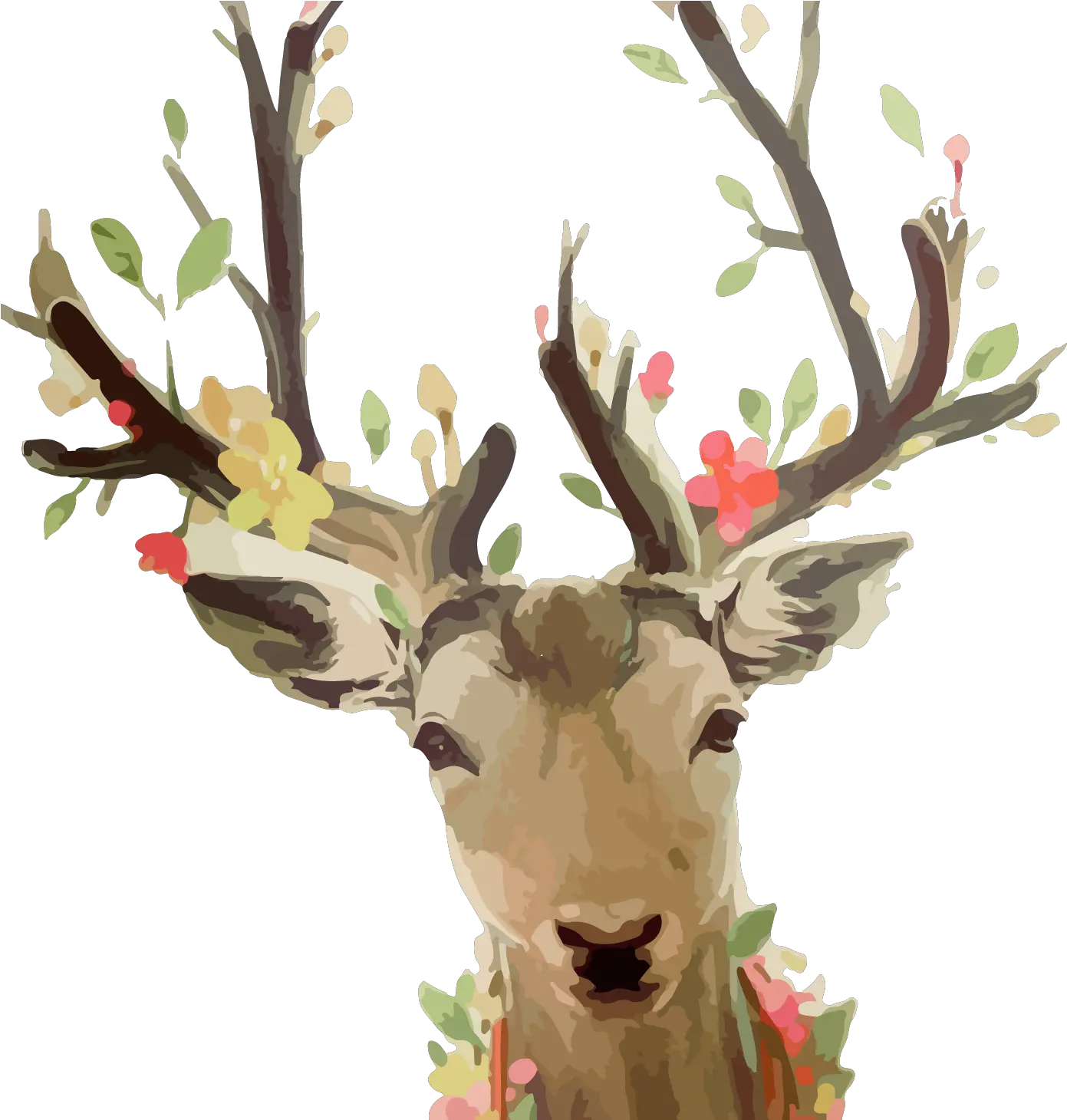  Watercolor Deer Antlers Png Picture 384342 Painting Antlers Png