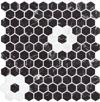  Onix Patterns Statements Tile Small Black Hex Tile Png Transparent Hexagon Pattern