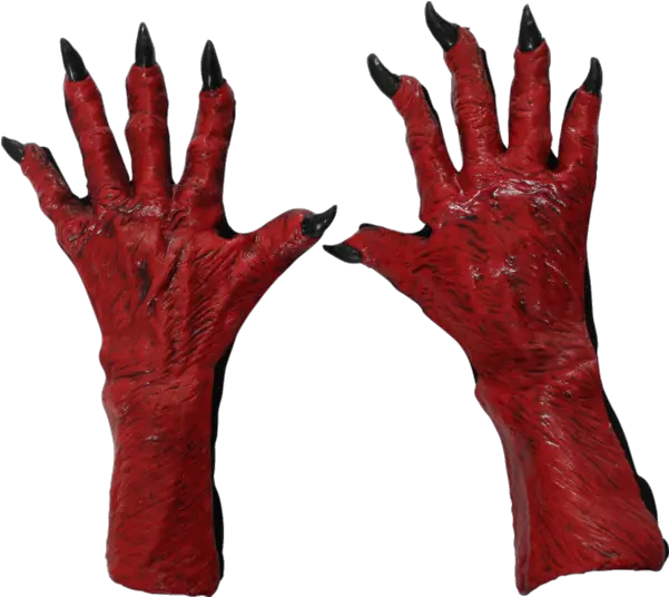  Devil Large Gloves Devil Hands Png Blood Hand Png