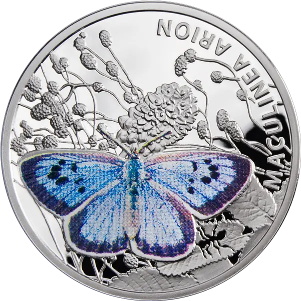  Niue 2011 1 Large Blue Butterflies Proof Silver Coin Coin Png Blue Butterflies Png