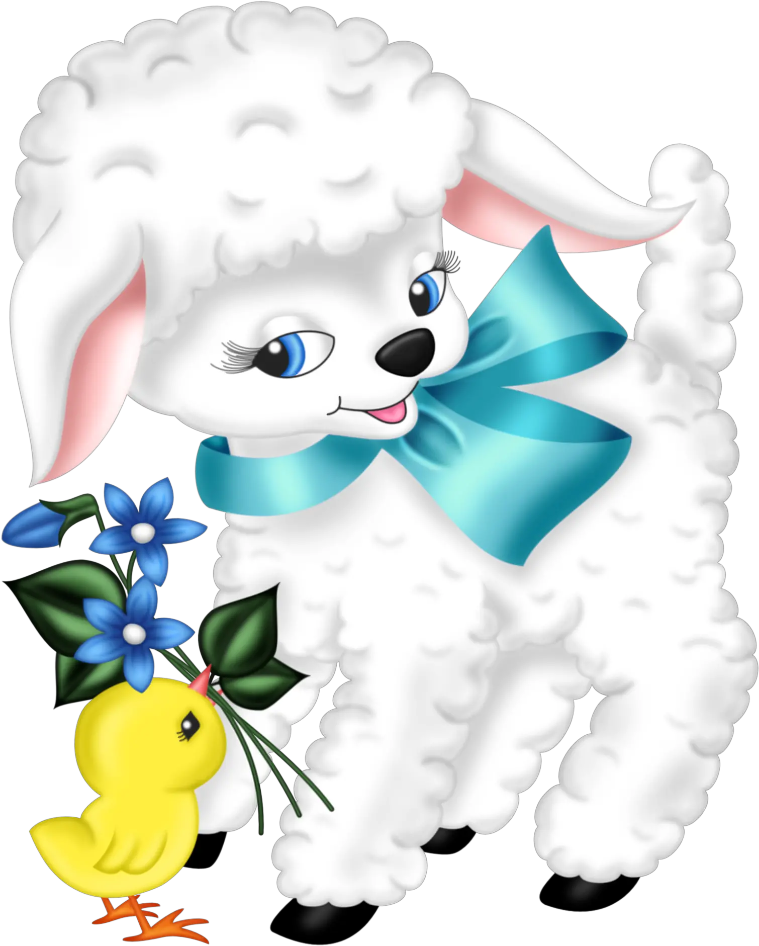  Transparent Easter Lamb And Chicken Png Chicken Easter Clipart Png Lamb Png