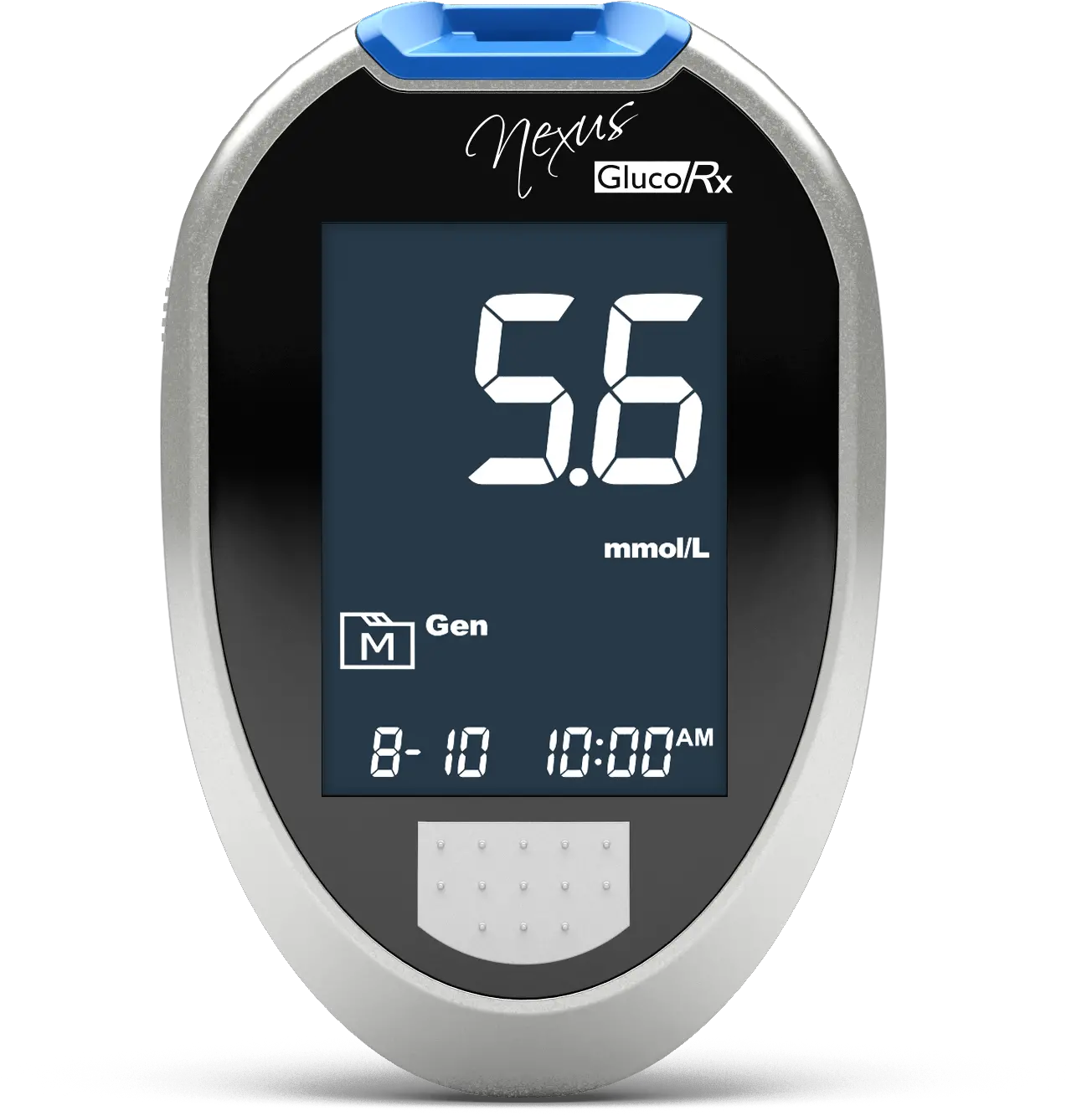  Glucorx Nexus Blood Glucose Meter Glucorx Nexus Blue Blood Glucose Monitoring System Bluetooth Png Meter Png