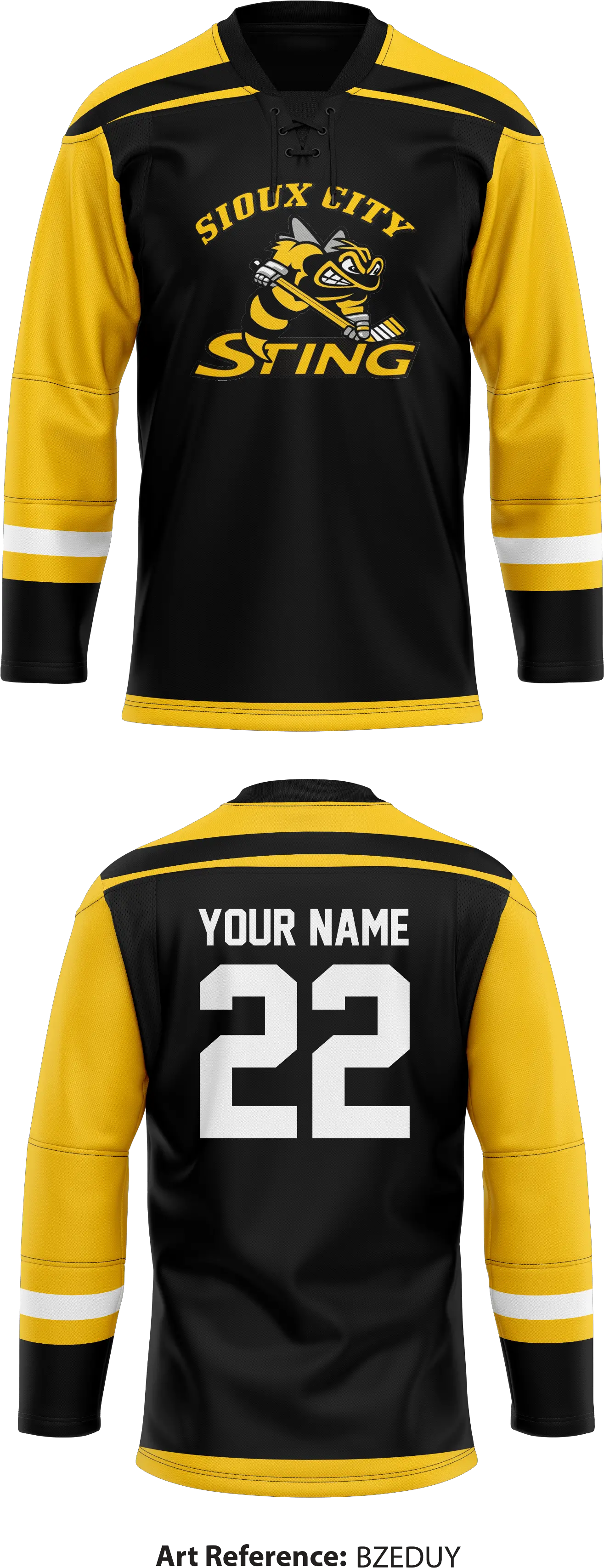  Sioux City Sting Hockey Store 1 Jersey Bzeduy Stoney Creek Sabres Png Sting Png