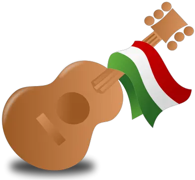  Vector Illustration Of Guitar And Flag Transparent PNG