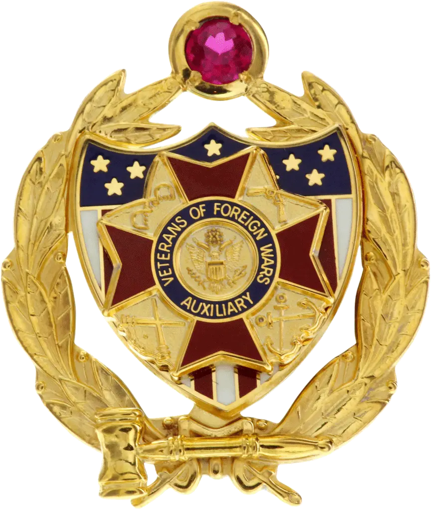  Auxiliary Past Dept Pres 10g Pin Solid Png Vfw Auxiliary Logo