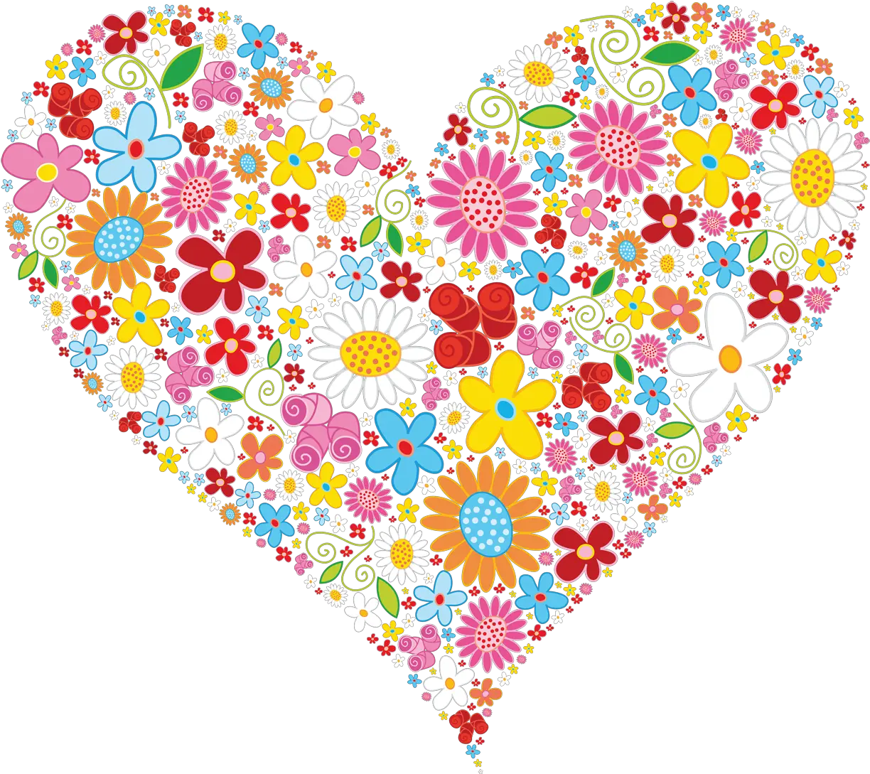  Png Hd Hearts And Flowers Transparent Heart Clipart Free Corazones Png