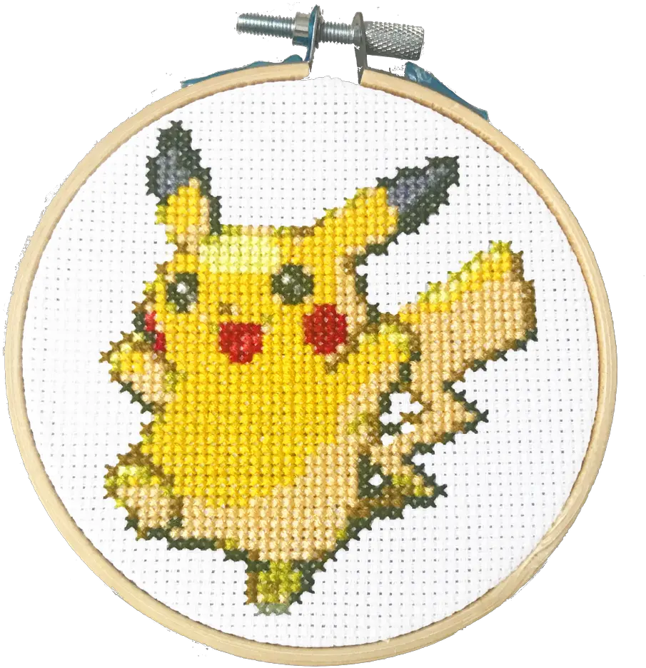  Pikachu Diy Cross Stitch Kit U2013 Thecloudfactory Acropolis Museum Png Stitch Icon