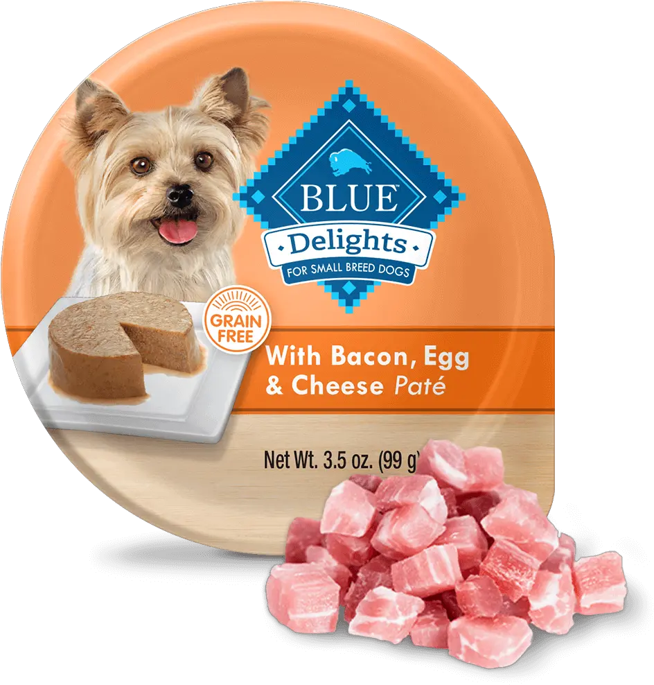  Blue Delights Wet Dog Food Bacon Egg U0026 Cheese Flavor Blue Buffalo Delights Png Bacon And Eggs Icon