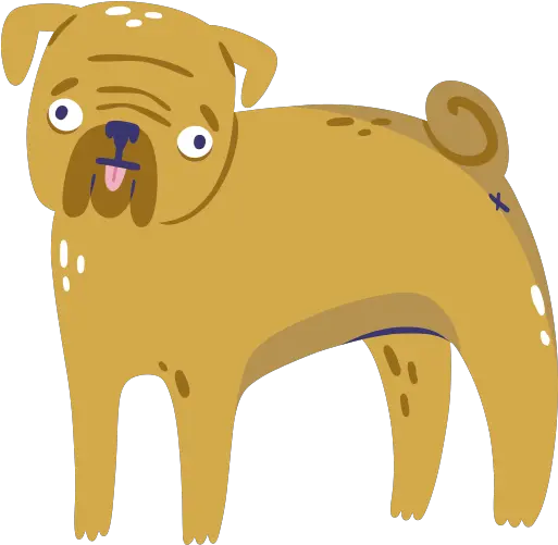  Pug Stickers Free Animals Stickers Animal Figure Png Pug Icon