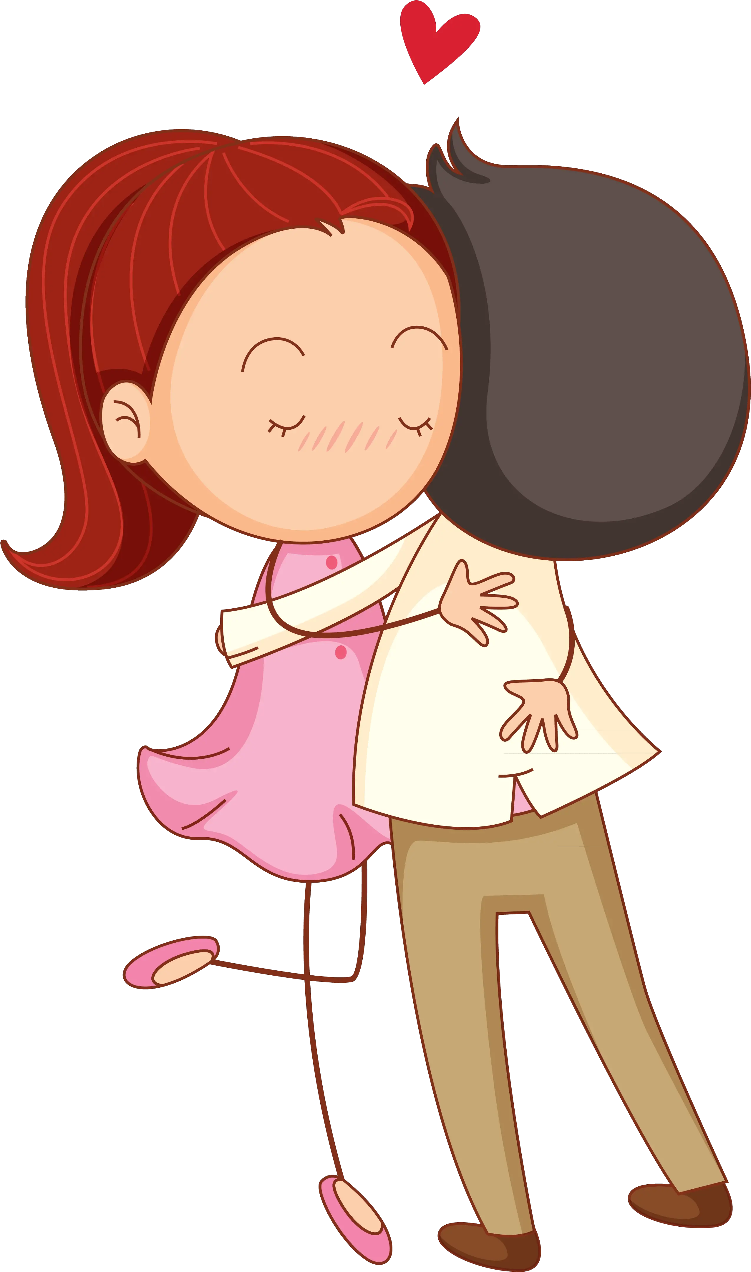  Romance Couple Hug Love Cartoon Husband And Wife Cartoon Png Hug Png