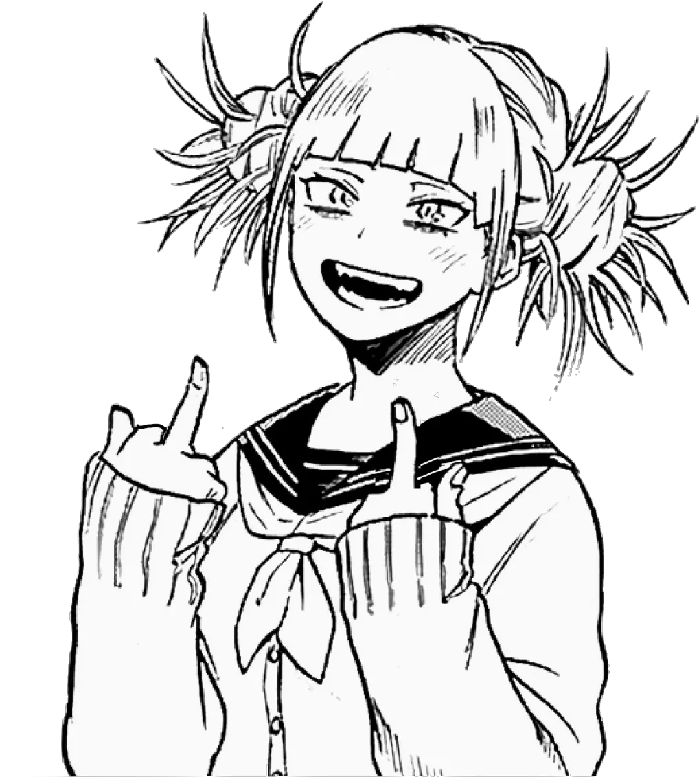  Wow I Cant Believe Toga Flipped Off Shigaraki Toga Himiko Lock Screen Anime Aesthetic Png Manga Transparent