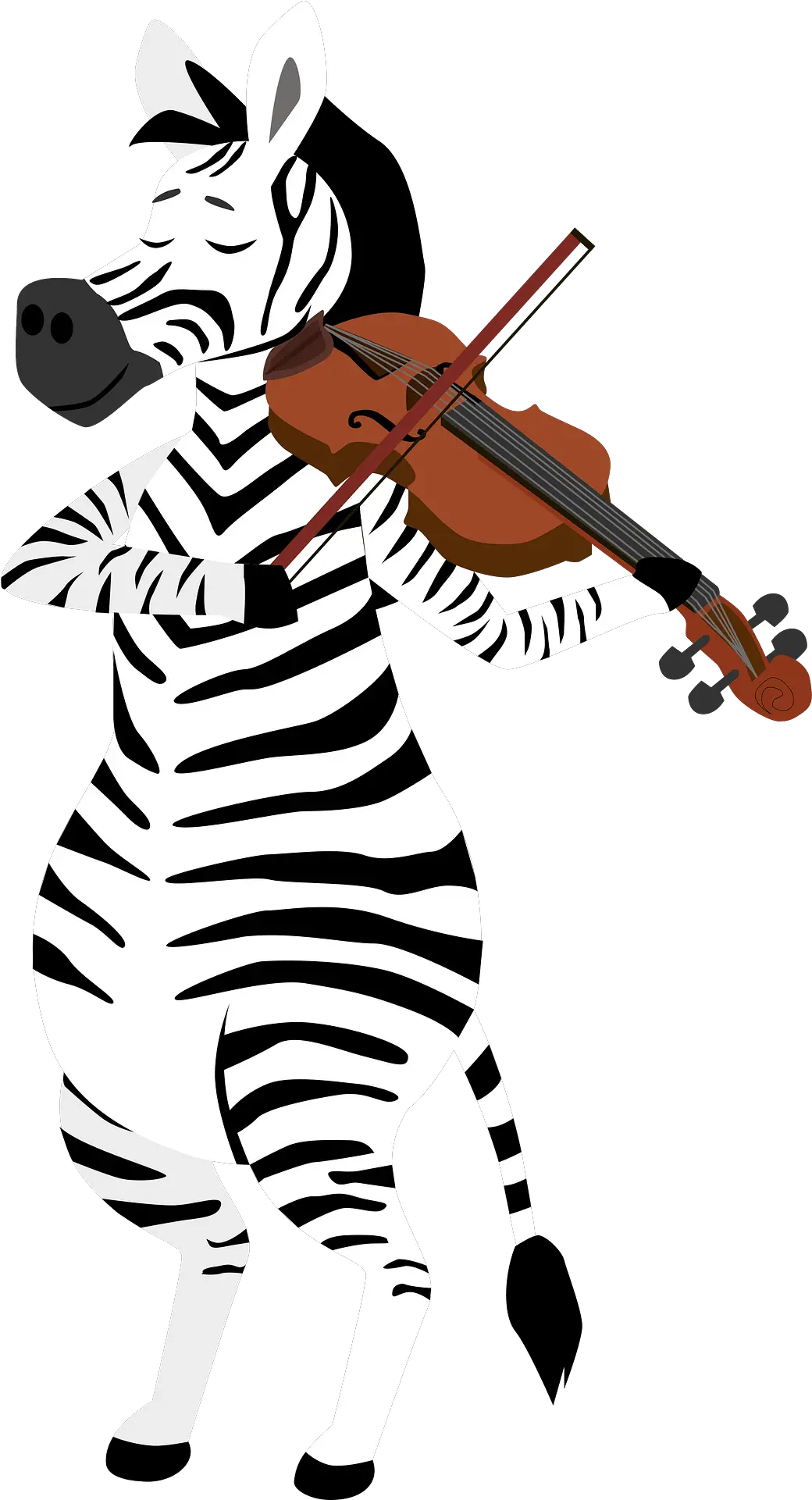  Zebra Playing Violin Clipart Play Violin Clipart Png Violin Transparent