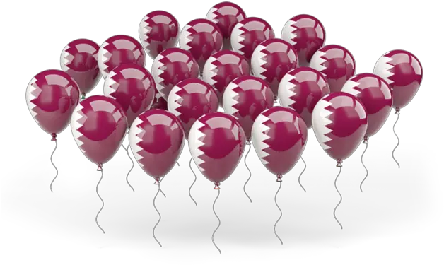  Balloons Illustration Of Flag Qatar Bahrain Flag Balloon Png Purple Balloons Png