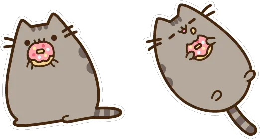  Pusheen Eating Donut Cursor Pusheen Eating A Donut Png Pusheen Cat Png