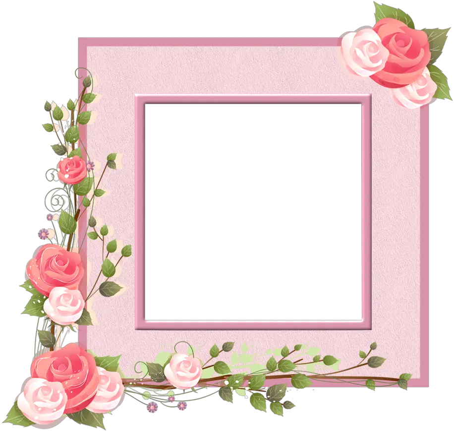  Marco De Flores Png Transparent Pink Flower Corner Png Rosas Png